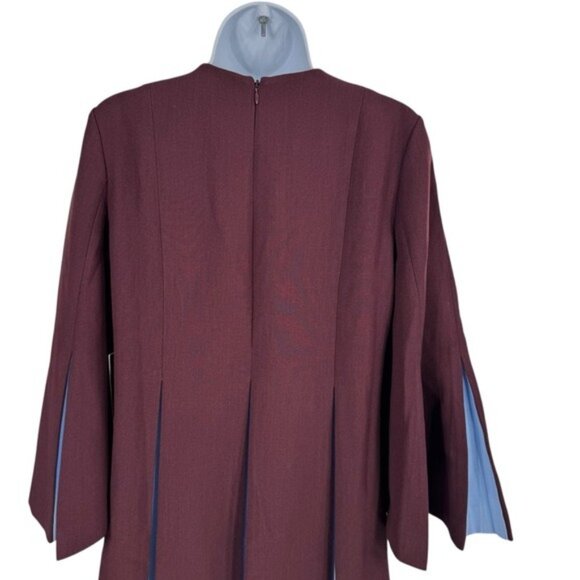 Tuckernuck NEW Merlot Griffiths Bell Long Sleeve Colorblock Mini Dress Size XS - Picture 7 of 10